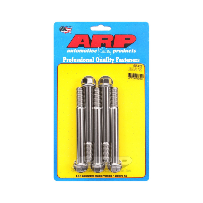 Șuruburi și piulițe universale ARP 1/2-13 – Șuruburi hexagonale din oțel inoxidabil x5 - ARP-646-4500 - 646-4500 - 3666618194189